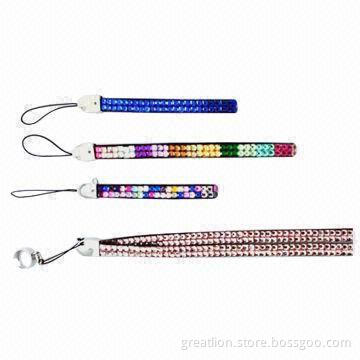 BOVOO Crystal Diamond Lanyards, Shiny and Useful, CE, RoHS Marks